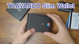 Travando Mens Slim Wallet  Amazon bestseller review 100K plus review vs the Buffway Slim wallet [upl. by Hamlen]