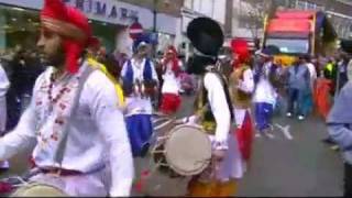 Jugnu Bhangra participating in the Gravesend Vaisakhi celebrations [upl. by Hanover]