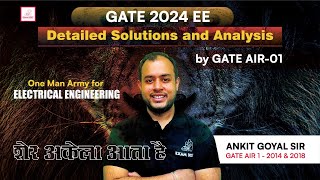 GATE 2024 EE Detailed Solutions and Analysis by GATE AIR01  शेर अकेला आता है  One Man Army [upl. by Nylassej]