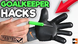 Goalkeeper Hacks Tested 🧤⚽ How To Make Your Gloves UltraSticky [upl. by Aicen]