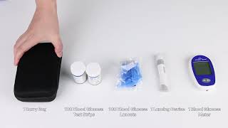 EasyHome Blood Glucose Monitor Kit Diabetes Testing Kit  100 Test Strips and 100 Blood Lancets [upl. by Asilej]