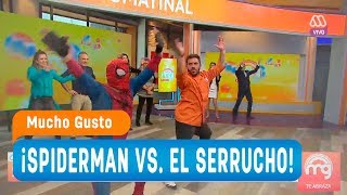 ¡Spiderman vs El Serrucho en un duelo de baile  Mucho gusto 2018 [upl. by Cychosz]