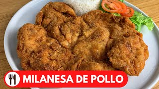 COMO HACER MILANESA DE POLLO  CRUJIENTE Y DELICIOSA [upl. by Ibbor477]