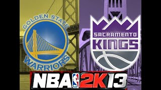 Golden State Warriors  Sacramento Kings Rookie season NBA 2K13 PSP [upl. by Elleirua278]