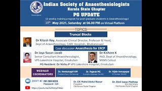 Truncal Blocks Anaesthesia for ERCP ISA Kerala PG Update [upl. by Aer]