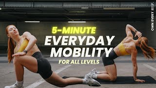 5 Min Daily Mobility Routine  BEST Full Body Mobility Flow  No Equipment [upl. by Yeltnarb]