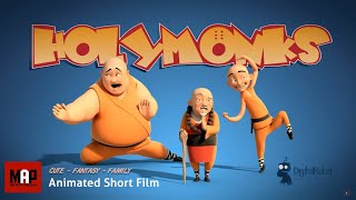 Funny CGI 3d Animated Short Film  HOLY MONKS  Family Animation Cartoon for Kids by Digital Rebel [upl. by Carman]