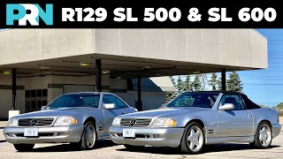 R129 V8 vs V12  1998 MercedesBenz SL 600 amp 2001 SL 500 Full Tour Review amp Comparison [upl. by Tillfourd33]