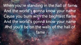 Hall Of Fame  The Script ft WillIAm Lyrics [upl. by Ahseim]