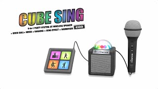 CUBE SING 200  6in1 Party System BT Wireless  Disco Ball  Mixer  Karaoke  Echo  Soundpads [upl. by O'Grady]