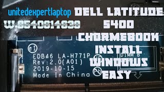 Dell 5400 Chromebook windows install  How to install windows 10 on dell chormebook [upl. by Pagas]