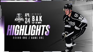 April 24th Round 1 Game 1 Highlights ONT 5 BAK 1 [upl. by Skoorb256]