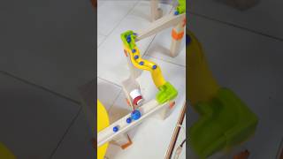 HABA Wooden Funnel Hosting Marble Run Race ASMR Sound [upl. by Guthrey]