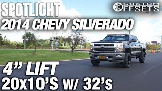 Spotlight  2014 Chevy Silverado 20x10 12s and 32s [upl. by Aynam74]