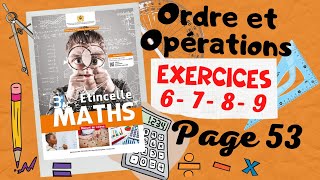 Étincelle Maths 3AC page 53  Ordre et Opérations  Partie1 [upl. by Oirretna]