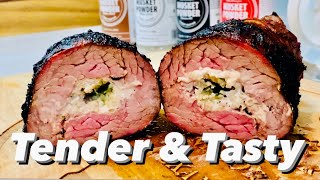 Stuffed Skirt Steak  Easy Steak Pinwheels Recipe [upl. by Nerad]