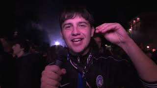 Triumphant Atalanta fans in Bergamo watch their team win the Europa League final｜Lookman｜Gasperini [upl. by Carmina513]