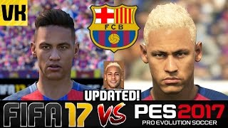 FIFA 17 VS PES 2017 VS REAL LIFE BARCELONA PLAYER FACES COMPARISON Updated Edition [upl. by Vinita]