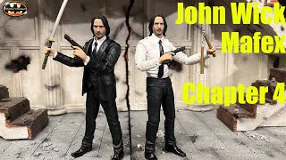 Mafex John Wick Chapter 4 Keanu Reeves Action Figure Review amp Comparison [upl. by Aiynot]