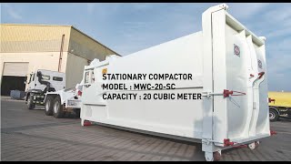 STATIONARY COMPACTOR  MODEL  MWC20SC  CAPACITY  20 CUBIC METER [upl. by Stretch]