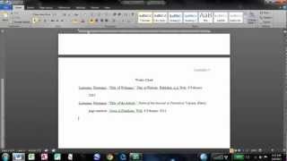 How to make an MLA Works Cited page in Word [upl. by Cozza]