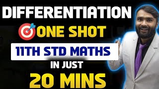 DIFFERENTIATION 11TH STD MATHSONE SHOTPRADEEP GIRI SIR [upl. by Aydin930]