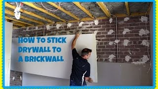 How To Direct Stick Plasterboard Over A Brickwall  Dot And Dab [upl. by Aholah]