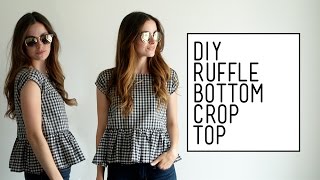 DIY Ruffle Bottom Crop Top [upl. by Healy]