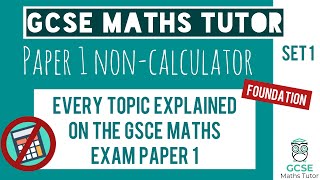 Every Topic on the Paper 1 GCSE Maths Exam May 2023  Foundation  Set 1  Edexcel AQA OCR [upl. by Donetta]