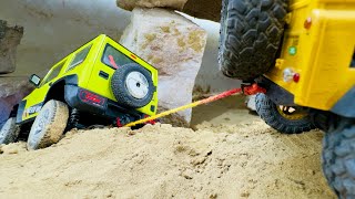 RC Suv Suzuki Jimny 3 Door Crash 💥 Rescue Team Toyota Land cruser Lc amp Land Rover Defender  RC7010 [upl. by Efron]