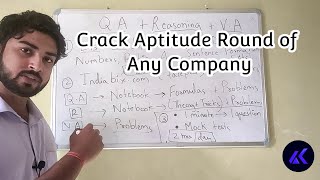 How to Crack Aptitude Test of Any Company  Placement Preparation [upl. by Marchal]