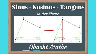 SINUS  KOSINUS  TANGENS in der Ebene  ganz einfach erklärt  Trigonometrie  ObachtMathe [upl. by Eastlake]