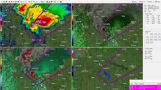 Tornado passes through outskirts of Milo Melcher Dallas Pleasantville Knoxville Iowa 4423 7pm [upl. by Dlared]