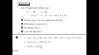 Exercice sur le noyau et limage dune application linéaire [upl. by Blisse816]