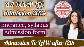 BABCOM LLB 5 year Admission 2024  Entrance Form syllabus Panjab University UILS [upl. by Enileuqkcaj]