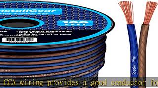 InstallGear 14 Gauge AWG 100ft Speaker Wire True Spec and Soft Touch Cable  BlueBlack Great Use [upl. by Lindholm]