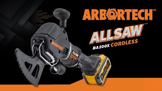 Arbortech ALLSAW BA200X Cordless Powered By DEWALT  North America 60V [upl. by Adiell]