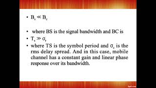 25 FADING EFFECTS DUE TO MULTIPATH TIME DELAY SPREAD [upl. by Ellasal]