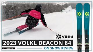 2023 Volkl Deacon 84 Skiing and Short On Snow Review with SkiEssentialscom [upl. by Eilama369]