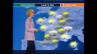 France 2 14 Mai 2001 Extrait Météo Nathalie Rihouet [upl. by Erdman]