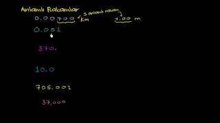 Anlamlı Rakamlar 1 Aritmetik  Ondalık Sayılar [upl. by Ahsiemac903]