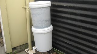 Survivalist Water Filter  Make A Bucket Sand amp Charcoal Bio filter [upl. by Corry]