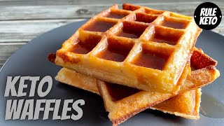 Easy Keto Coconut Flour Waffles Recipe Keto Paleo Low Carb [upl. by Mauve]