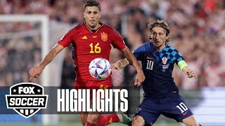 Croatia vs Spain Highlights  UEFA Nations League Final [upl. by Auroora]