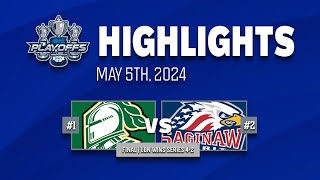 OHL Playoff Highlights London Knights  Saginaw Spirit  Game 6  May 5th 2024 [upl. by Aranahs436]