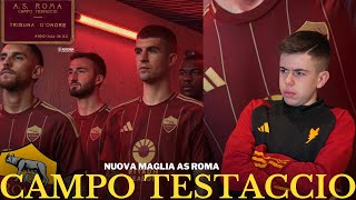 NUOVA MAGLIA AS ROMA 20242025 🐺🟡🔴 ISPIRATA A CAMPO TESTACCIO 😍 [upl. by Ormond]