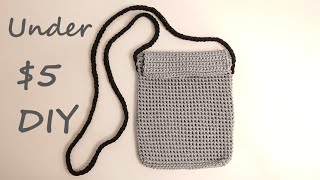 Crochet Mens Sling Bag Using Paired Single Crochet  Crossover Shoulder Bag Stepbystep tutorial [upl. by Dnomar408]