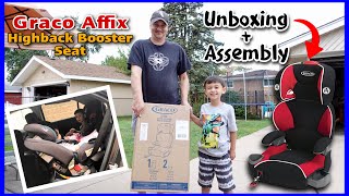 Graco Affix Highback Booster Seat with Latch System  Unboxing  Assembly and Installing in the Car [upl. by Calypso]