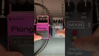 Flanger comparison on Distorted Guitar BOSS BF2 vs MXR M152 Micro Flanger Laney Lionheart Amp [upl. by Ramyaj]