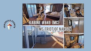 MS Fridtjof Nansen Kabine 849 Suite [upl. by Nnyled]